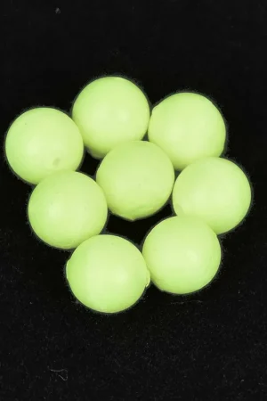 Nouvel Arrivage Perles rondes flottantes Sunset PHOSPHO VERT (X20)