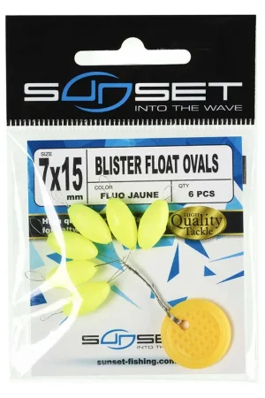 Prix Promo Blister Float Ovals Sunset jaune fluo