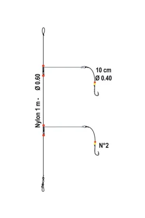 Offre Spéciale Bas de ligne mer flashmer metal clip 2 hamecons