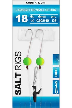 Bas de Ligne SPRO Salt Rig L-Range Polyball Citrus 1/0 Commander Maintenant