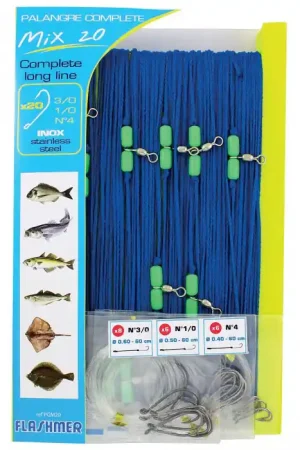 Palangre flashmer mix 50m 20 hameçons Remise