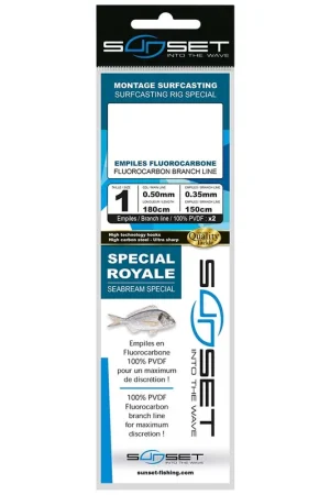 Bas de ligne Surfcasting SUNSET RS Compet Spécial ROYALE/Fluoro Acheter Direct