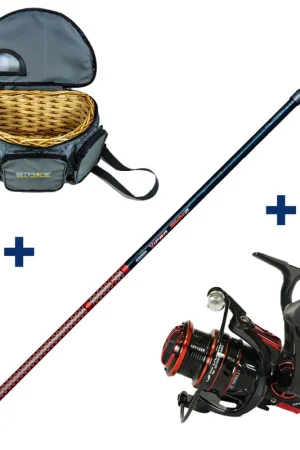 Ensemble Garbolino Canne Téléréglable 4m80 + Moulinet 1000 + Panier Truite Commande En Gros