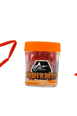 Prix Cassé Appâts artificiels Powerbetes Vers de farine (colorie: rouge)