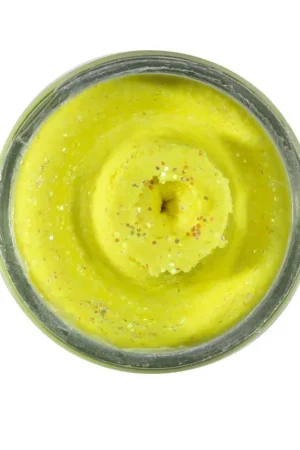 P&acirc;te &agrave; Truite Ar&ocirc;me Foie Berkley PowerBait Glitter Trout Dough Yellow Glitter Promotion Saisonnière