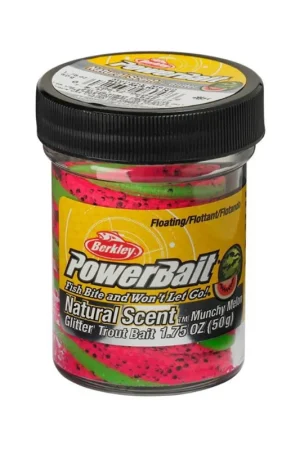 Retour Gratuit P&acirc;te &agrave; Truite Berkley PowerBait Trout Dough Fruits Munchy Melon 50g