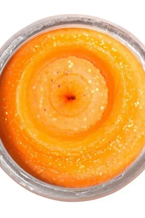 Pâte à Truite Arôme Crustacé Berkley PowerBait Natural Glitter Trout Dough Orange Glitter Bon Plan