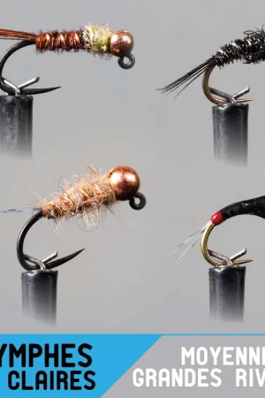 Réduction Set Nymphe Garbolino x4 - moyennes et grandes rivi&egrave;res / eaux claires