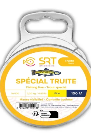 Nylon SRT SPECIAL TRUITE 150M - Fluo Jaune Prix Réduit