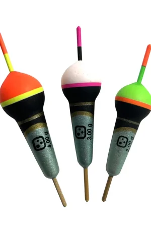 Nouveauté KIT 3 FLOTTEURS TRUITE TOULOUSAINS 4G FENDU ABC