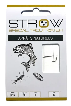 Hameçons montés STROW Appâts naturels Haute Qualité