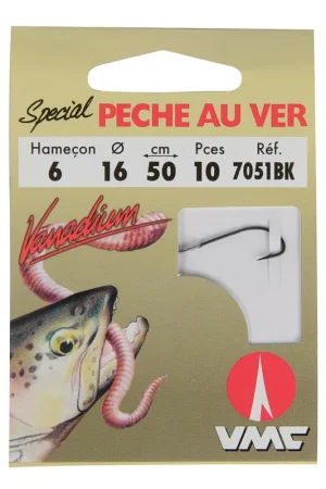 Top Vente Hameçons montés truite waterqueen peche au ver 7051bk (x10)