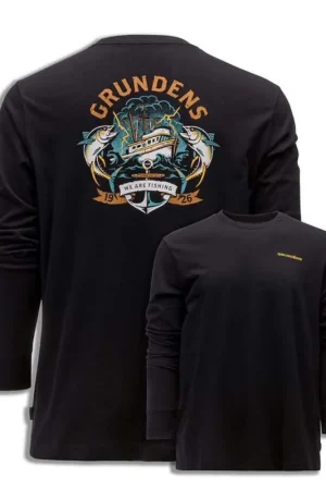 T-shirt Grundens Tuna Tattoo LS Noir Offre Limitée