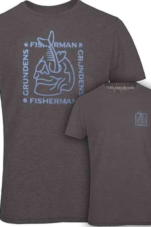 Prix Choc T-shirt Grundens Socket SS Heather Charcoal