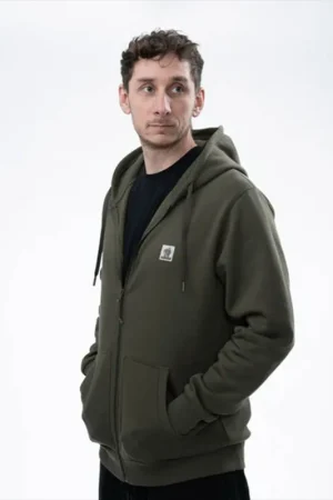 Authentique Sweat Nash Make it Badge Zipped Hoody Green