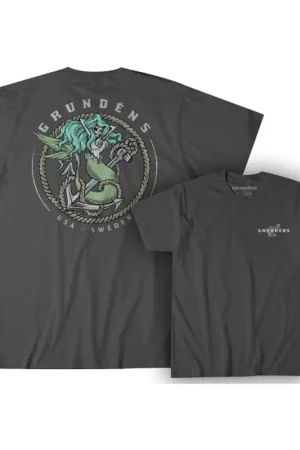 T-shirt Grundens Mermaid SS T-shirt Iron Grey Expédié Aujourd'hui