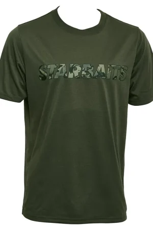Tee-Shirt Green Camo Starbaits Top Vente