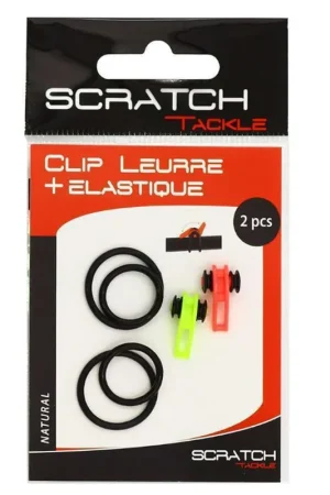 Réduction Clip Attache Leurre Elastique Silicone Scratch Tackle (x2)