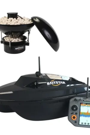 Bateau amorceur BaitStar Xpert Black AllinOne (lance-appâts, GPS & sondeur) Dernier Modèle