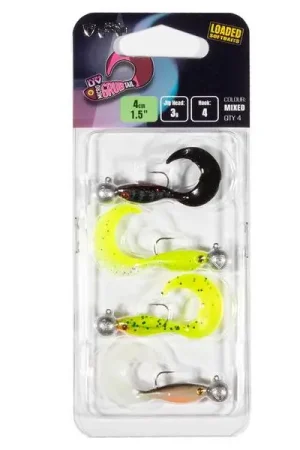 Acheter En Ligne Fox Rage Ultra UV Micro Grub Mixed Leurre prémontés Set 4cm (3g) (4 pcs)