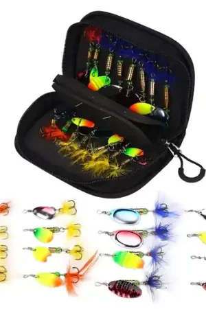Solde Kit Cuillers Tournantes Fish4All Spinner Wallet Mix 1 (16 Pièces)