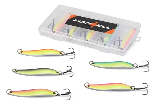 Top Vente Boîte Fish4all Casting Spoon Box 6.5cm 13g (5 Pièces)