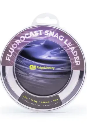 Ridgemonkey Fluorocast Snag Leader Clear 100m Vente Directe