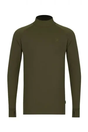 T-Shirt Korda Mock Neck Thermal LS Dark Olive Prix Choc