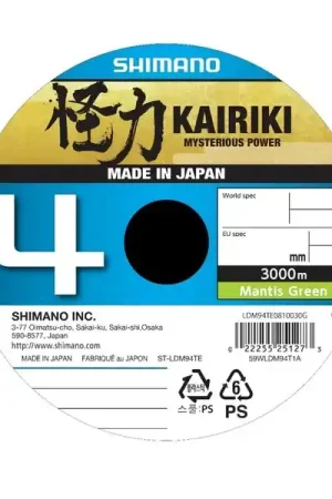 Tresse Shimano Line Kairiki 4 Green 3000m Promotion