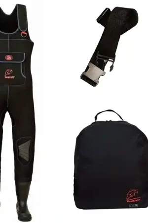 Quantité Limitée Behr Neoprene Waders Red Carp, avec sac de rangement et ceinture!