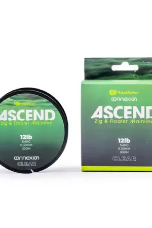 Paiement Sécurisé Fil Ridgemonkey Ascend Zig & Floater Clear 12lb/0.30mm (100m)