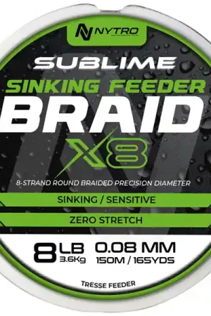 Usine Directe Tresse Nytro Sublime X8 Sinking Feeder Braid 150m
