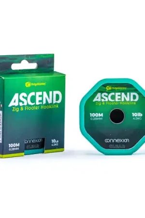 Bas de Ligne Ridgemonkey Ascend Zig & Floater Hooklink Clear 10lb/0.28mm (100m) Meilleur Choix