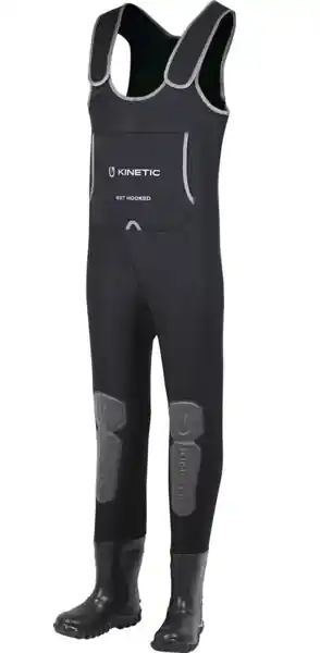 Nouvelle Collection Wader avec bottes intégrées semelles à crampons Kinetic Neobreeze noir