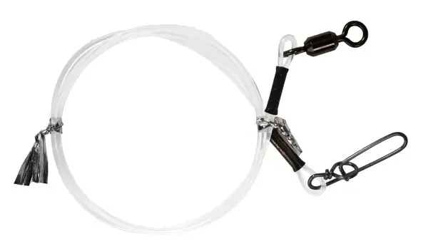 Bas de Ligne Carnassier BKK Fluorocarbon Leader HD Pike Snap 50cm (2 pièces) Promotion Saisonnière