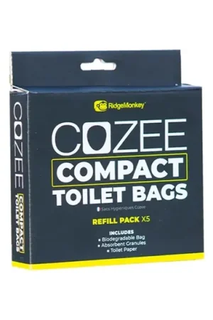 Authentique Recharge CoZee Compact Toilet Bag Refills RidgeMonkey (5 pièces)