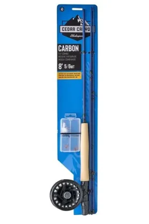 Vente Directe Kit Canne à Mouche Shakespeare Cedar Canyon Carbon 8ft (4 Brins)