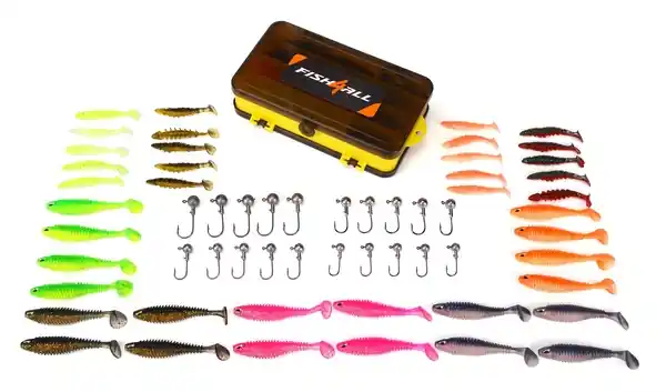 Fish4all Ribbed Softbait & Jighead Box (60 Pièces) Achetez Aujourd'hui