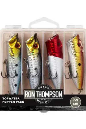 Ron Thompson Topwater Popper Pack in Box - 4pcs Achat Immédiat