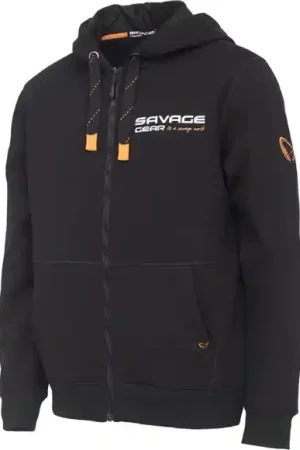 Authentique Savage Gear Urban Zip Hoodie Black Ink