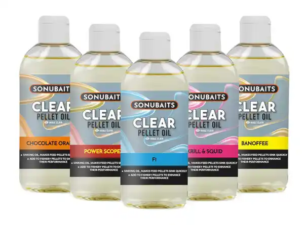 Huile liquide transparente Sonubaits Clear Pellet Oil (200ml) Commander Maintenant