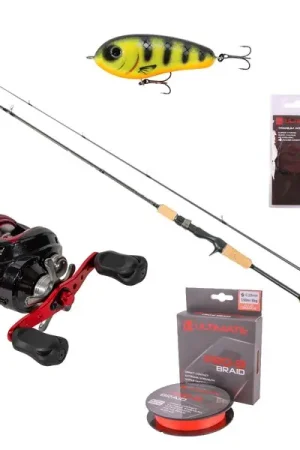 Set canne baitcast Ultimate Cast Special Cork Pike 2.00m Seulement Aujourd'hui