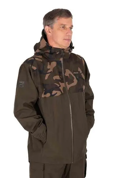 Veste imperméable Fox RS25K Khaki/Camo STD pour la pêche Promotion Saisonnière