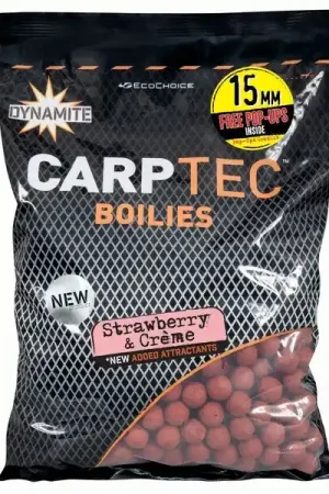 Bouillettes Dynamite Baits Carptec Strawberry & Crème (1.8kg) Acheter En Ligne