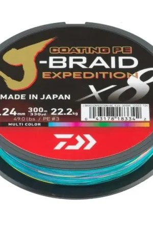 Tresse Multicolore Daiwa J-Braid Expedition X8E (300 m) Solde