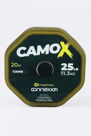 Jusqu'à Épuisement Des Stocks Tresse RidgeMonkey Connexion Camo X Bas de ligne enduit rigide