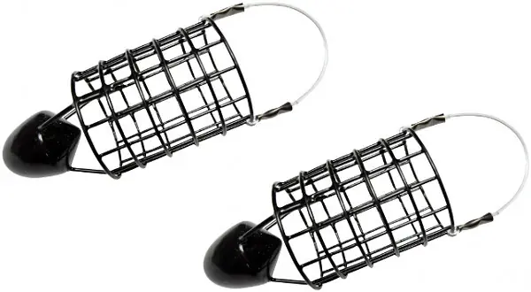 Authentique Behr Stainless Steel Black Bullit Feeder, 2 pièces !