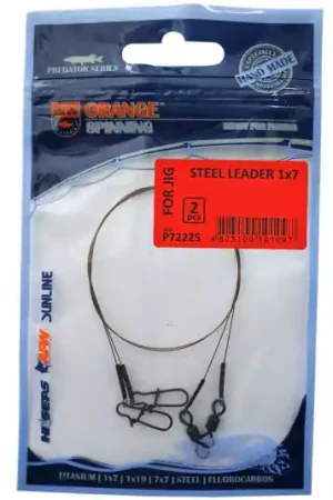 Life Orange 1x7 Steel Leader, 2 pcs ! Expédié Aujourd'hui