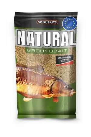 Amorce Sonubaits Natural Strawberry & Hemp Groundbait (1kg) Top Vente
