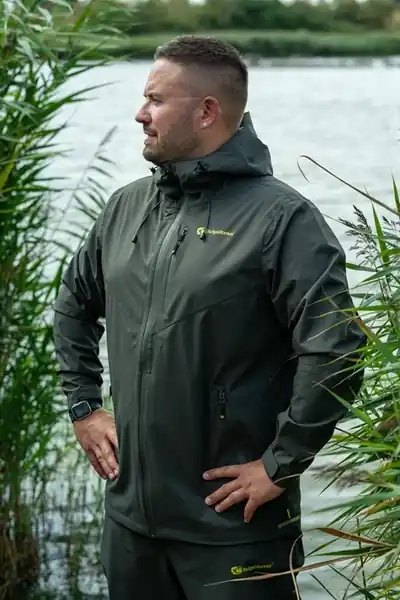 Veste Ridgemonkey APEarel ThermaPro Waterproof Shell Coat Green Expédié Aujourd'hui